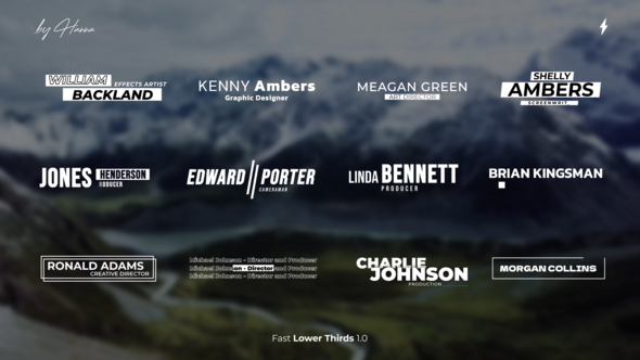Videohive Fast Lower Thirds - AE Elements template preview