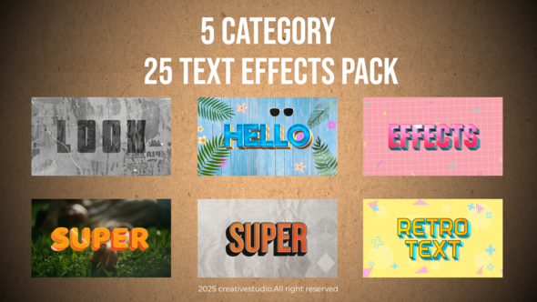 Videohive Text FX Bundle вЂ“ Titles Distortions & Kinetic Text Effects in 4K Titles template preview