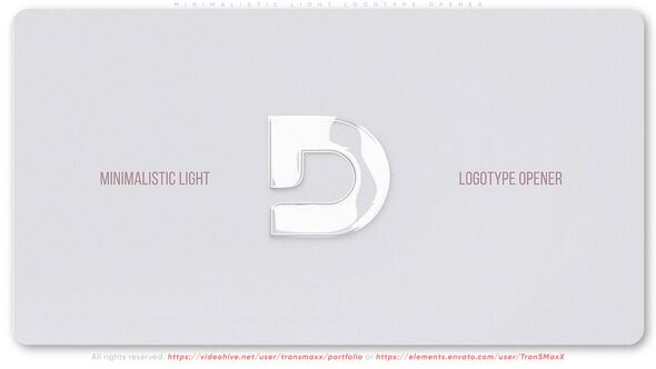 Videohive Minimalistic Light Logotype Opener Logo Stings template preview