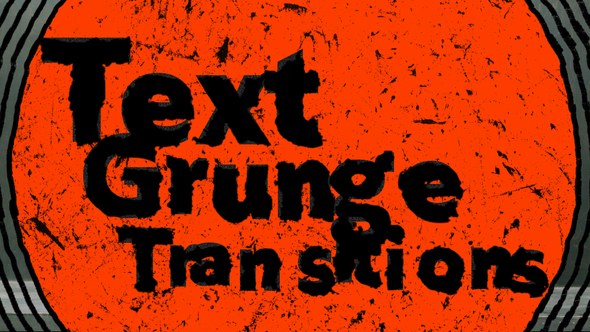 Videohive Text Grunge Transitions Elements template preview