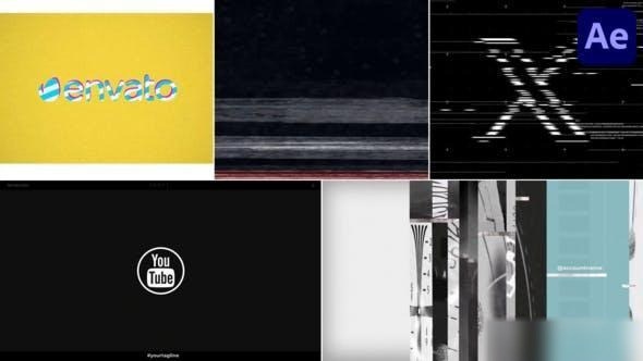 Videohive Pack Glitch for After Effects Openers template preview