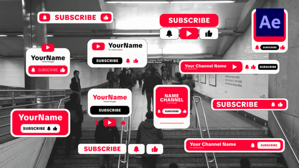 Videohive Youtube Elements /Ae Elements template preview