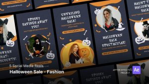 Videohive Social Media Reels - Halloween Sale Fashion After Effects Template Product Promo template preview