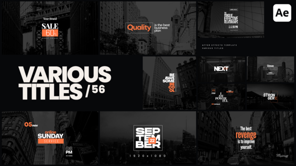 Videohive Various Titles 56 Titles template preview