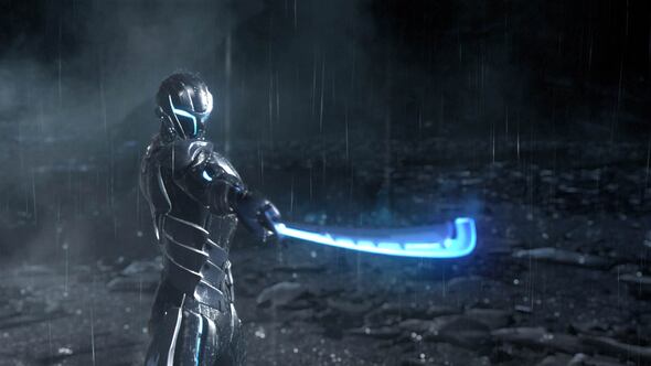 Videohive Cyber Warrior Gaming Logo Logo Stings template preview