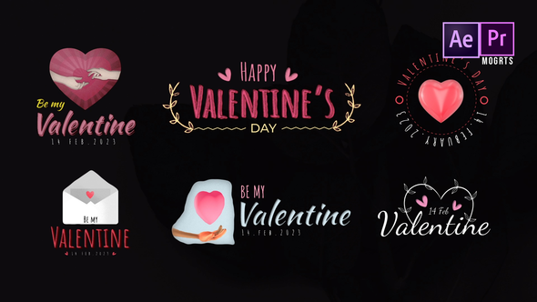 Videohive Valentines Day Titles Pack Titles template preview