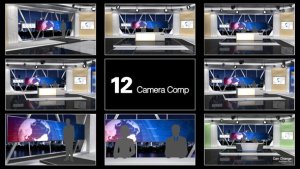 NewsStudio 100 Video Displays template preview