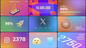 Videohive Social Media Infographics Infographics template preview