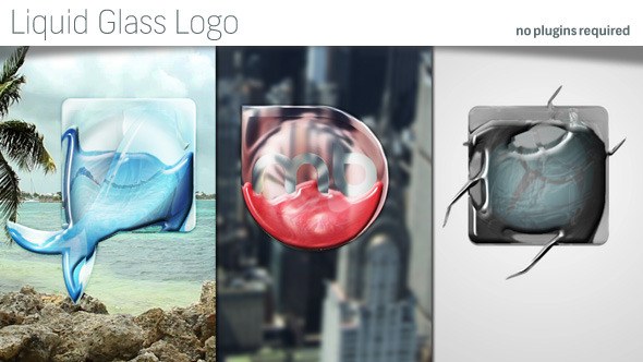 Videohive Liquid Glass Logo Logo Stings template preview