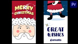 Santa Wishes Typography Stories for Premiere Pro Premiere Pro template preview