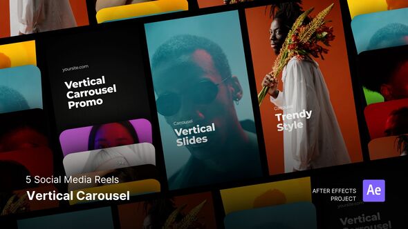Videohive Social Media Reels - Vertical Carousel After Effects Template Video Displays template preview