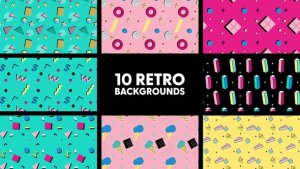 Videohive Retro Backgrounds Elements template preview