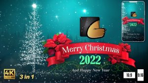 4K Fantastic Christmas Logo Opening Video Displays template preview