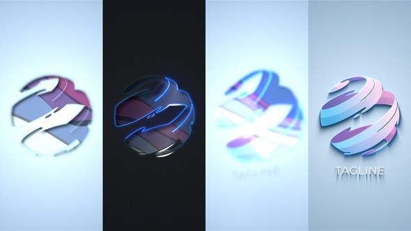 Videohive Clean Dark Light Logo Logo Stings template preview