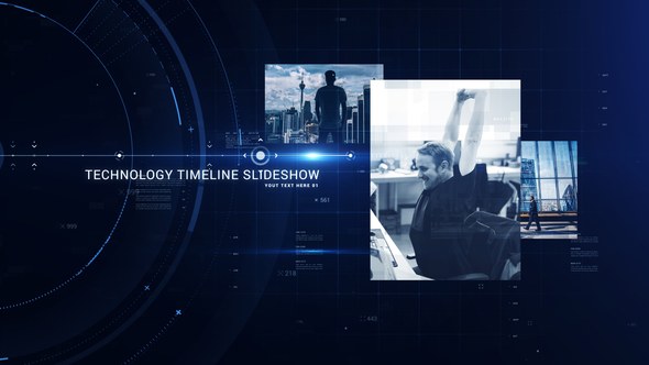 Videohive Technology Timeline Slideshow Video Displays template preview