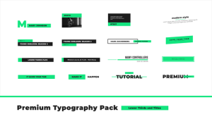 Premium Typography Pack Video Displays template preview