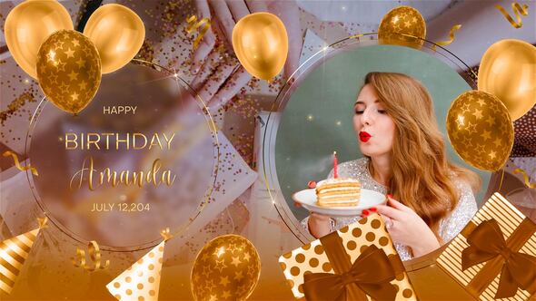 Videohive Happy Birthday | Gold Openers template preview