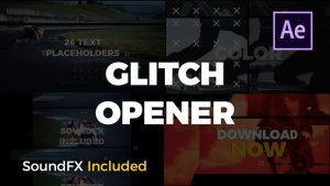 Glitch Opener | After Effects Video Displays template preview