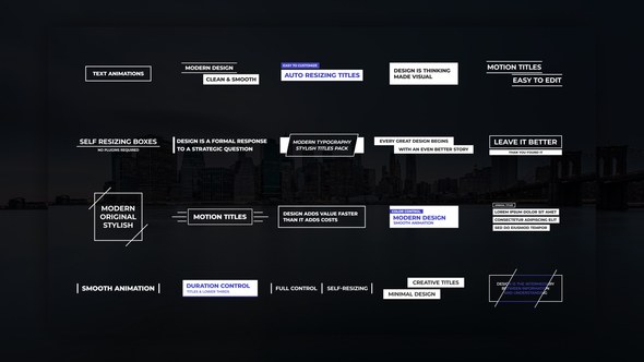 Videohive Clean Modern Titles Titles template preview