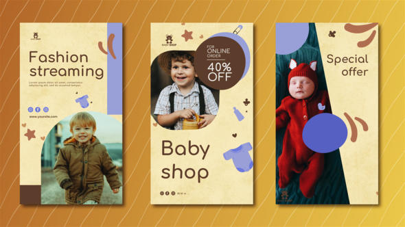 Videohive Baby Shop Sale Instagram | TikTok Reels Product Promo template preview