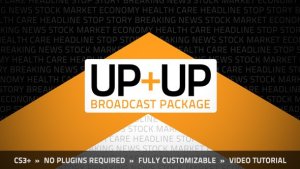 Up+Up Broadcast Package Video Displays template preview