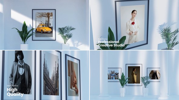 Videohive Minimalistic Art Gallery Video Displays template preview