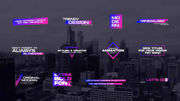 Videohive Modern Titles Pack | After Effects Titles template preview