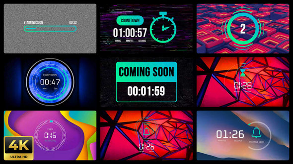 Videohive Coming Soon Countdown Timer UI Element Elements template preview