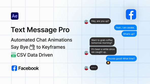Videohive Facebook Text Message Pro Elements template preview