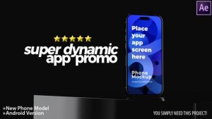 Super Dynamic App Promo - Phone 14 Demo Video Mockup Kit Video Displays template preview