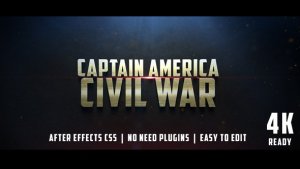 Videohive Civil War Cinematic Trailer Video Displays template preview