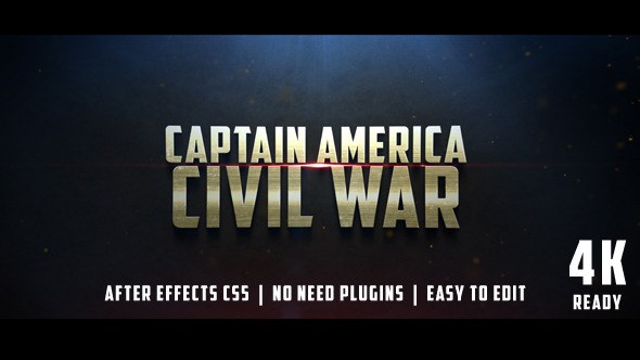 Videohive Civil War Cinematic Trailer Video Displays template preview