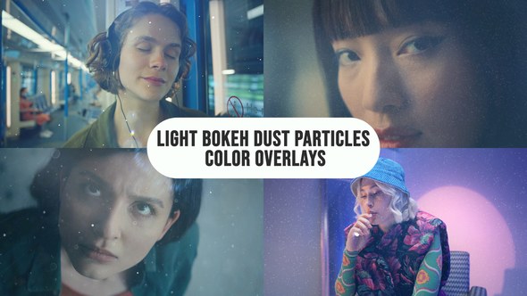 Videohive light Bokeh Dust Particles Color Overlays Elements template preview