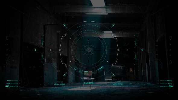 Videohive HUD UI Game Warrior Target Screen 4 Elements template preview
