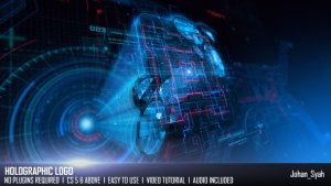 Holographic Logo Video Displays template preview
