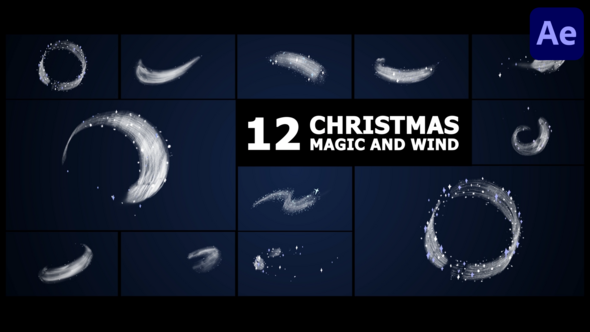Videohive Christmas Magic And Wind for After Effects Elements template preview