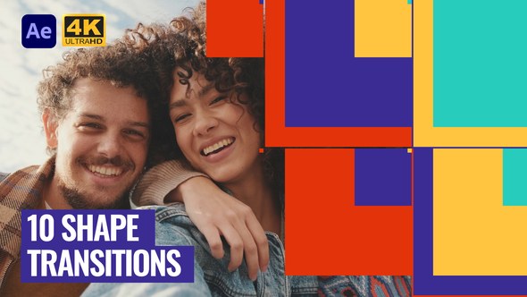 Videohive 10 Shape Transitions Elements template preview