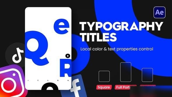 Videohive Instagram Typography Titles Openers template preview