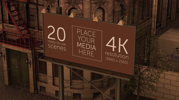 Videohive City Billboards Mock-Up Pack Video Displays template preview
