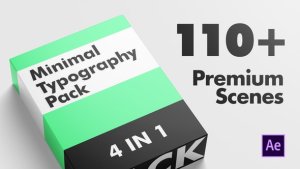 Videohive Minimal Typography Pack Titles template preview