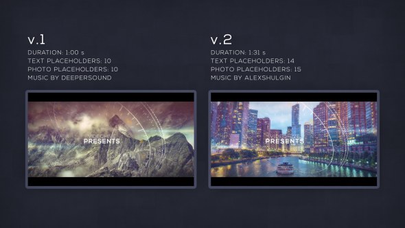 Videohive Parallax Glitch Slideshow Video Displays template preview