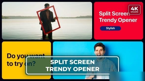 Videohive Multiscreen Slideshow Opener | Split Screen Openers template preview