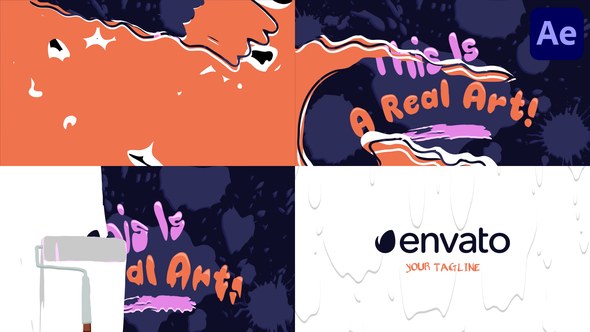 Videohive Painting Logo for After Effects 50668054 Logo Stings template preview