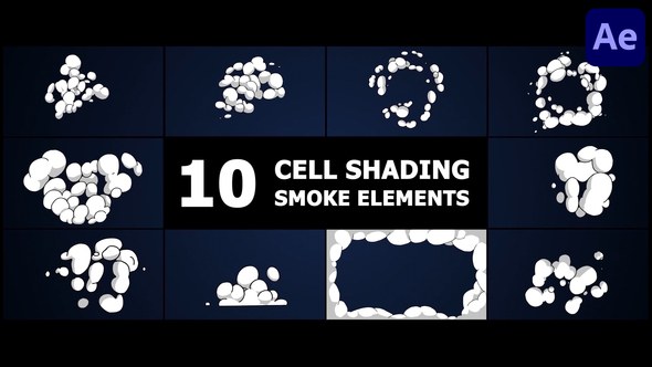 Videohive Cell Shading Smoke | After Effects Elements template preview