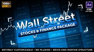 Wall Street - Stock Market and Finance Package Video Displays template preview