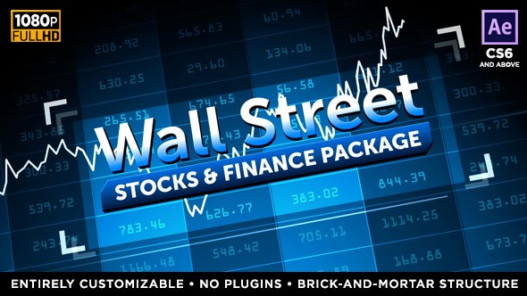 Wall Street - Stock Market and Finance Package Video Displays template preview