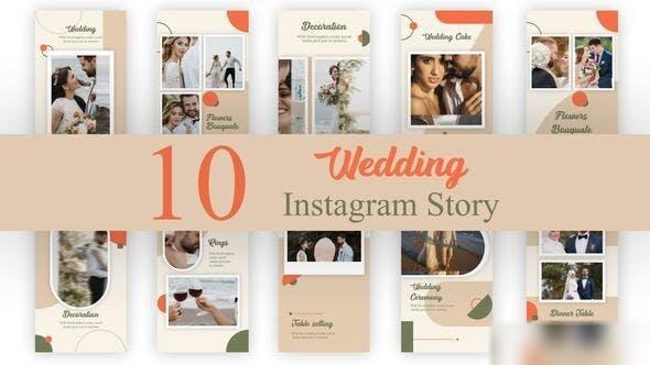 Videohive Wedding Instagram Stories Pack Video Displays template preview