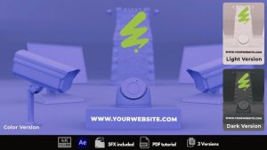 Videohive Security Solutions Intro Logo Stings template preview