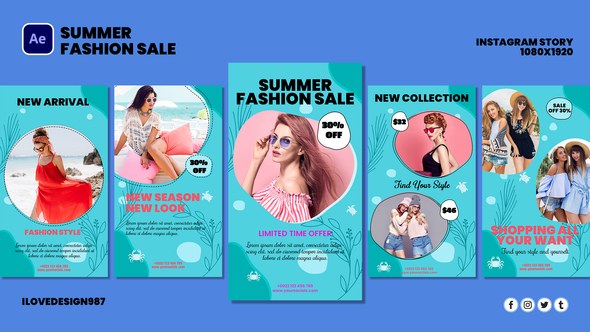 Videohive Summer Fashion Sale Product Promo template preview