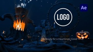 Videohive Halloween Night Logo Unveil Logo Stings template preview